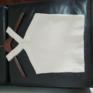 Aritzia Cream Ribbed Tank Top